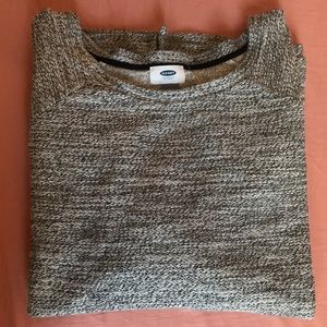 Old Navy || Heathered Gray + Gold Knit Sweater